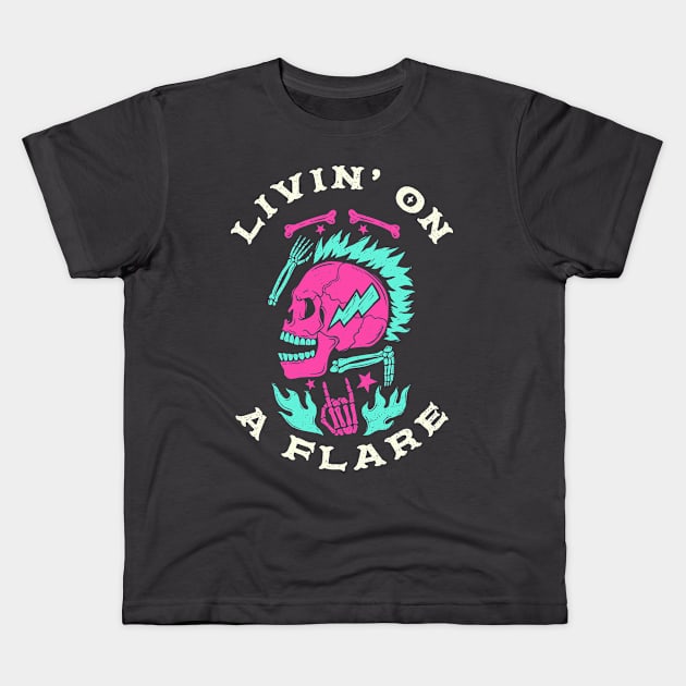 Livin on a Flare Kids T-Shirt by Invisbillness Apparel